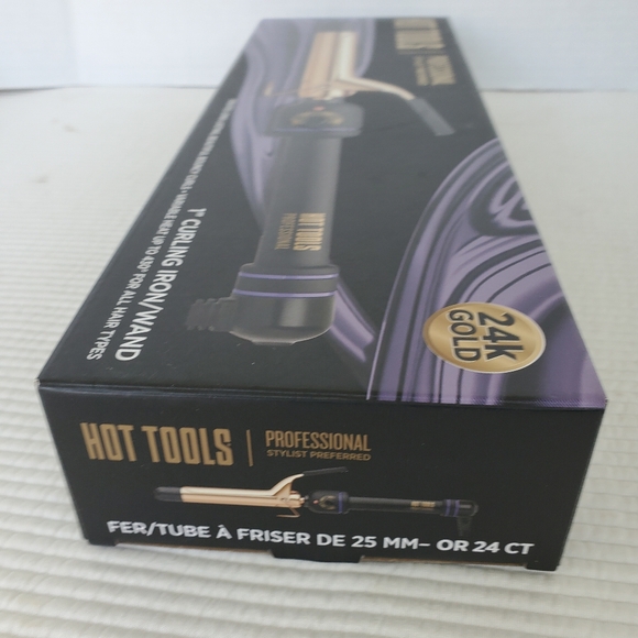 Hot Tools Professional Hot Curling Iron Wand 1181CN 24K Gold 1"  2019 New Box - Picture 7 of 9